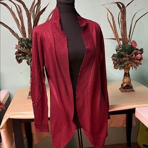 Merona Women's Deep Red Open Front Cardigan